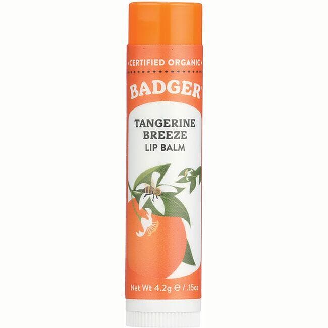 Badger Organic Lip Balm - Tangerine Breeze | 0.15 oz Balm