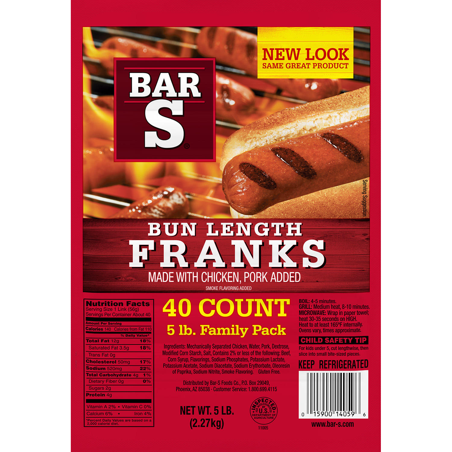 Bar-S Franks (5 lbs.)