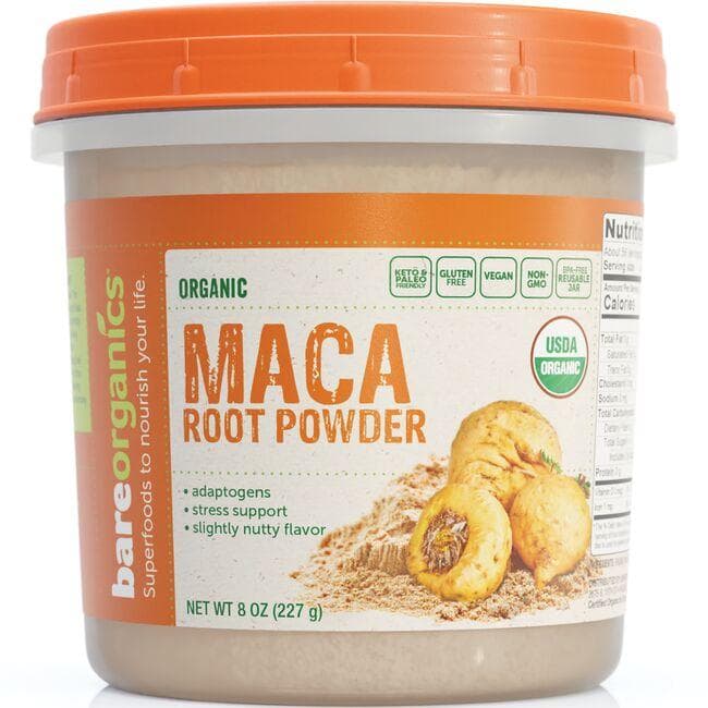 BareOrganics Organic Maca Root Powder | 8 oz Powder