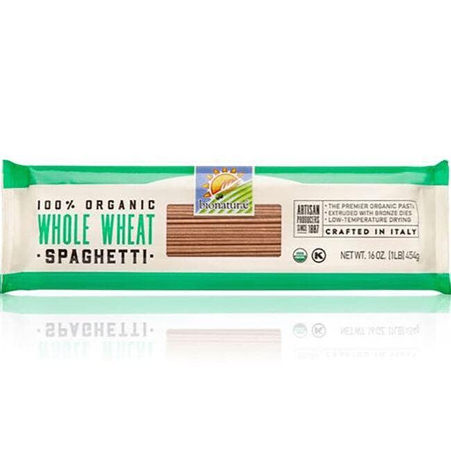 Bionaturae 100% Organic Whole Wheat Spaghetti Noodles | 16 oz Package