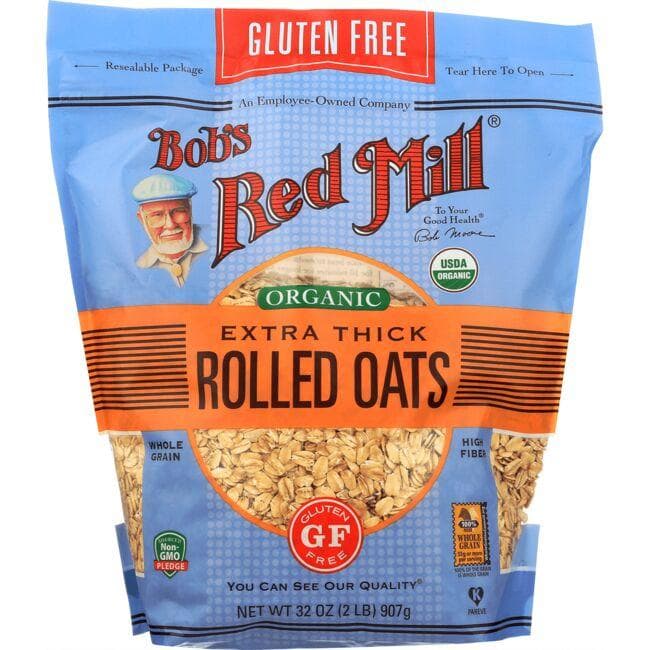Bob's Red Mill Gluten Free Organic Thick Rolled Oats | 32 oz Package