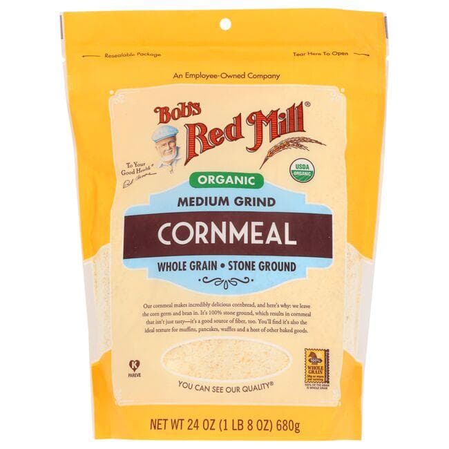Bob's Red Mill Organic Medium Grind Cornmeal | 24 oz Package