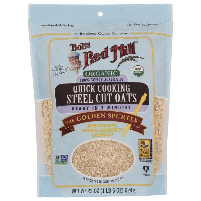 Bob's Red Mill Organic Quick Cooking Steel Cut Oats | 22 oz Package