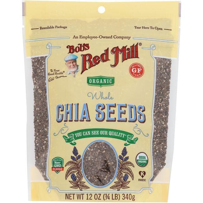 Bob's Red Mill Organic Whole Chia Seeds | 12 oz Package
