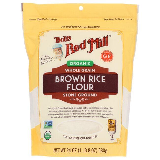 Bob's Red Mill Organic Whole Grain Brown Rice Flour | 24 oz Package