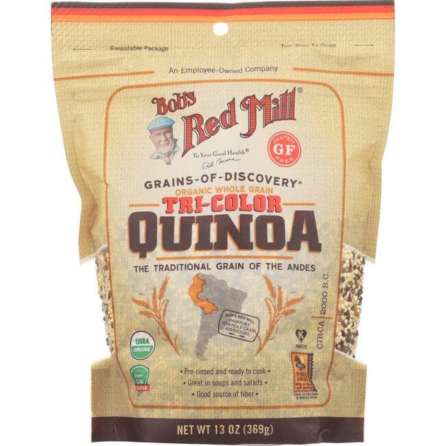 Bob's Red Mill Organic Whole Grain Tri-Color Quinoa | 13 oz Package