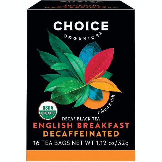 Choice Organics Organic English Breakfast Decaffeinated - Black Tea | 16 Bags