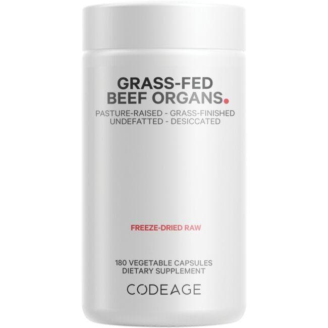 Codeage Grass-Fed Beef Organs Supplement Vitamin | 180 Veg Caps