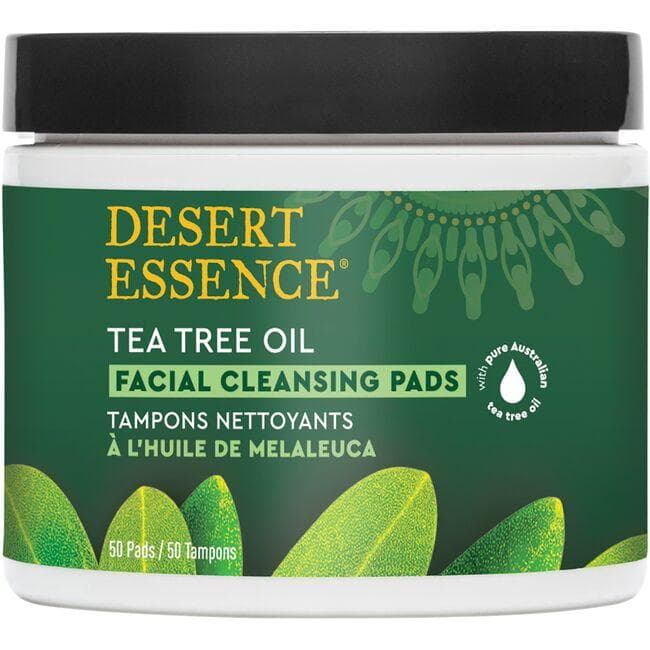 Desert Essence Tea Tree Oil Facial Cleansing Pads | 50 ct