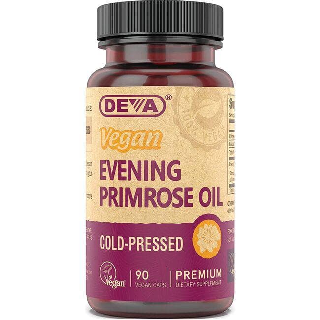 Deva Vegan Evening Primrose Oil Supplement Vitamin | 1000 mg | 90 Vegan Caps