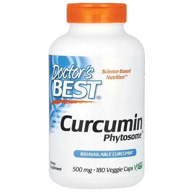Doctor's Best Curcumin Phytosome with Meriva Vitamin | 500 mg | 180 Veg Caps
