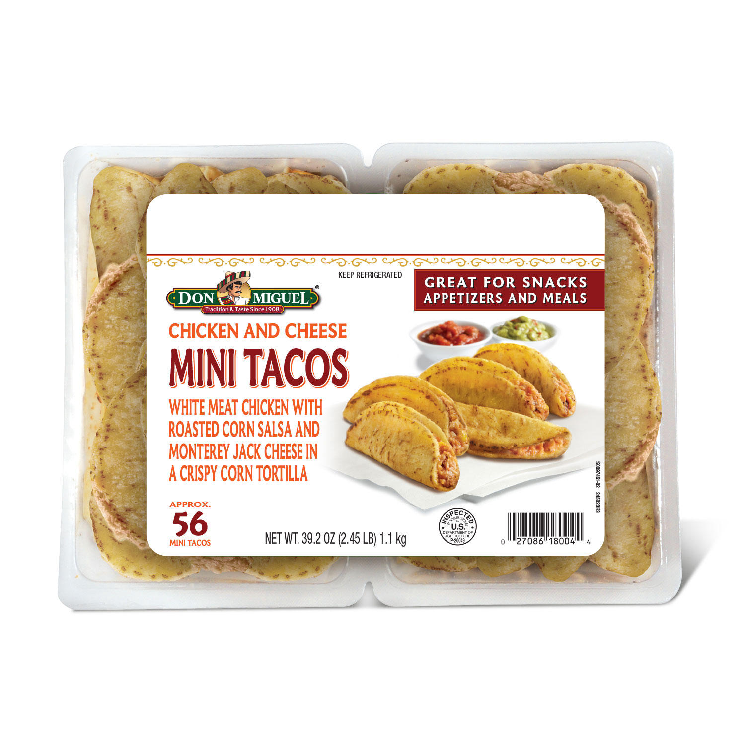 Don Miguel Chicken and Two-Cheese Mini Tacos (56 ct.)