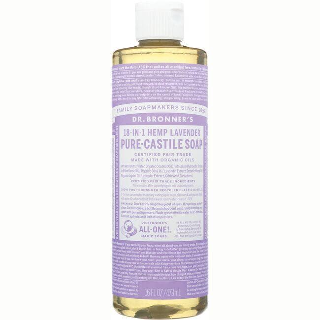 Dr. Bronner's 18-in-1 Hemp Lavender Pure-Castile Soap | 16 oz Liquid