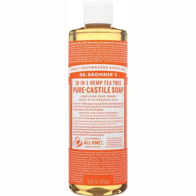 Dr. Bronner's 18-in-1 Hemp Tea Tree Pure-Castile Soap | 16 oz Liquid