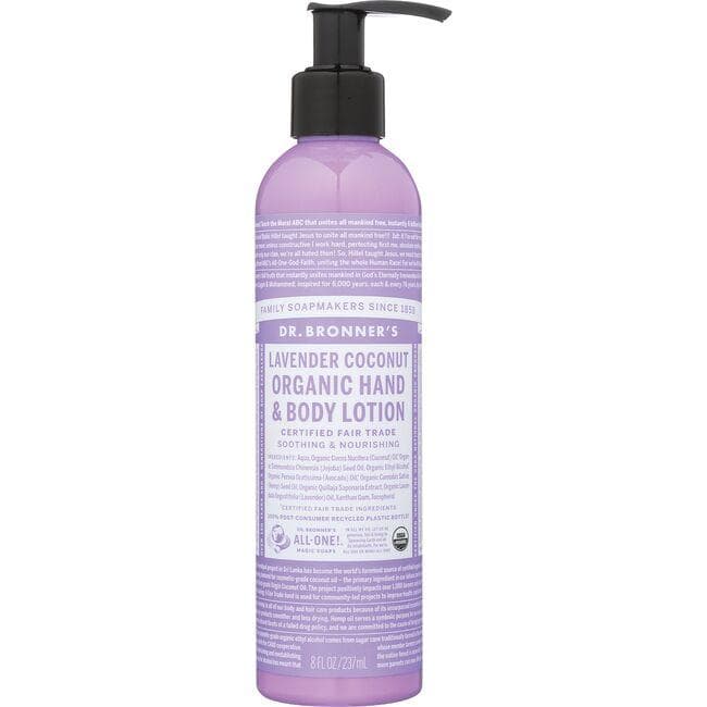 Dr. Bronner's Lavender Coconut Organic Hand & Body Lotion | 8 fl oz Lotion