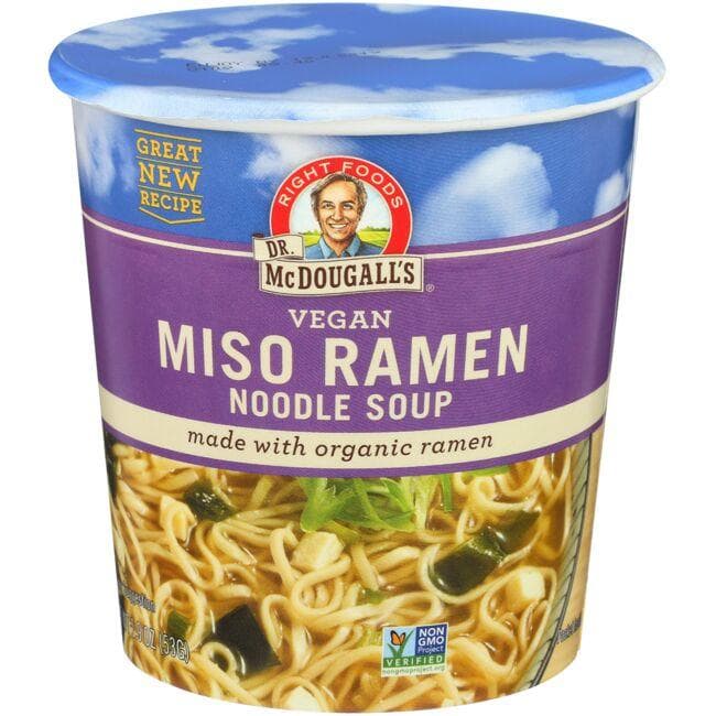 Dr. McDougall's Vegan Miso Ramen Noodle Soup | 1.9 oz Cup