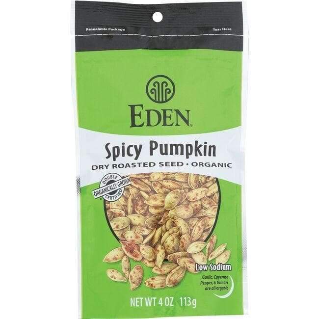 Eden Foods Spicy Pumpkin Seeds Dry Roasted Seed | 4 oz Package
