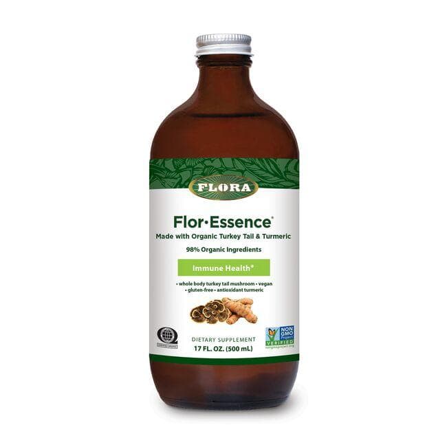 Flora Flor-Essence Made with Organic Turkey Tail & Turmeric Vitamin | 17 fl oz Liquid | Herbs and Supplements