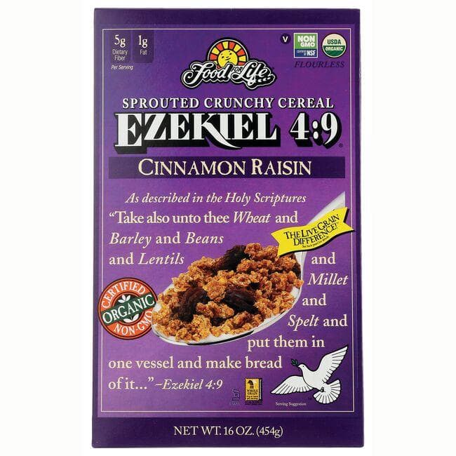 Food For Life Ezekiel 4:9 Sprouted Crunchy Cereal - Cinnamon Raisin | 16 oz Box