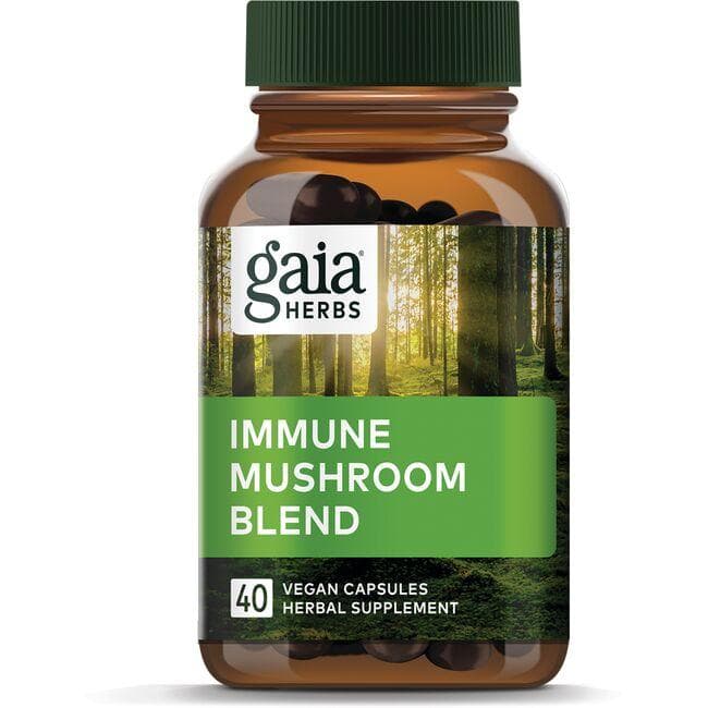 Gaia Herbs Immune Mushroom Blend Vitamin | 40 Vegan Caps