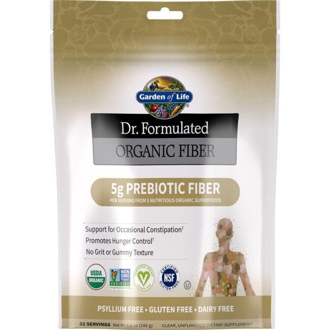 Garden of Life Dr. Formulated Organic Fiber - Unflavored Supplement Vitamin | 6.8 oz Powder