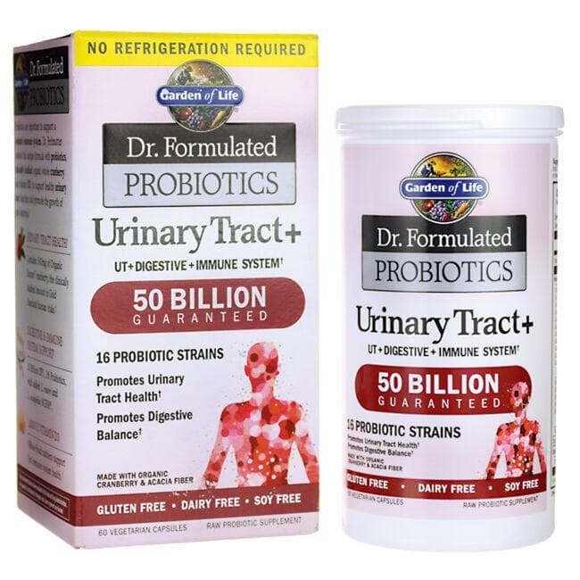 Garden of Life Dr. Formulated Probiotics Urinary Tract+ Supplement Vitamin | 50 Billion CFU | 60 Veg Caps