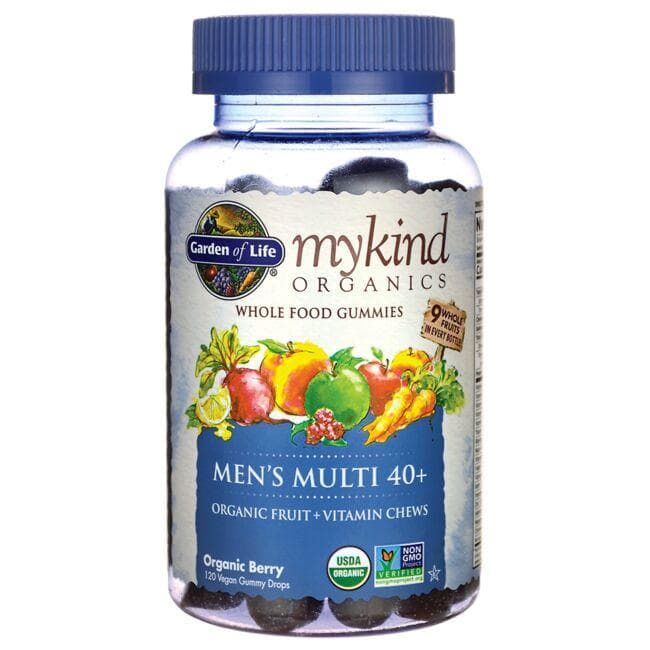 Garden of Life Mykind Organics Men's 40+ Gummy Multi - Berry Vitamin | 120 Gummies