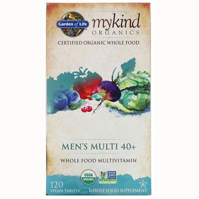 Garden of Life Mykind Organics Men's Multi 40+ Vitamin | 120 Vegan Tabs