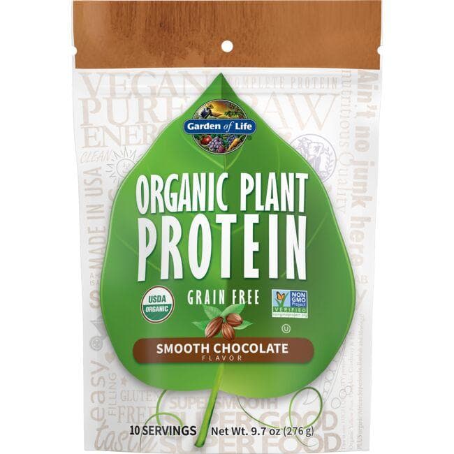 Garden of Life Organic Plant Protein - Smooth Chocolate | 15 G Protein 9.7 oz Powder