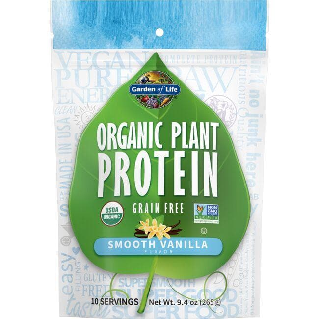 Garden of Life Organic Plant Protein - Smooth Vanilla | 15 G Protein 9.4 oz Powder