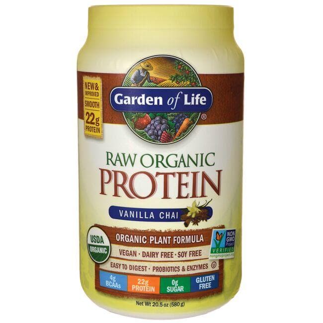 Garden of Life Organic Raw Protein - Vanilla Chai | 22 G Protein 20.5 oz Powder