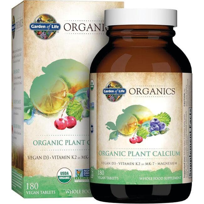 Garden of Life Organics Organic Plant Calcium Vitamin | 180 Vegan Tabs