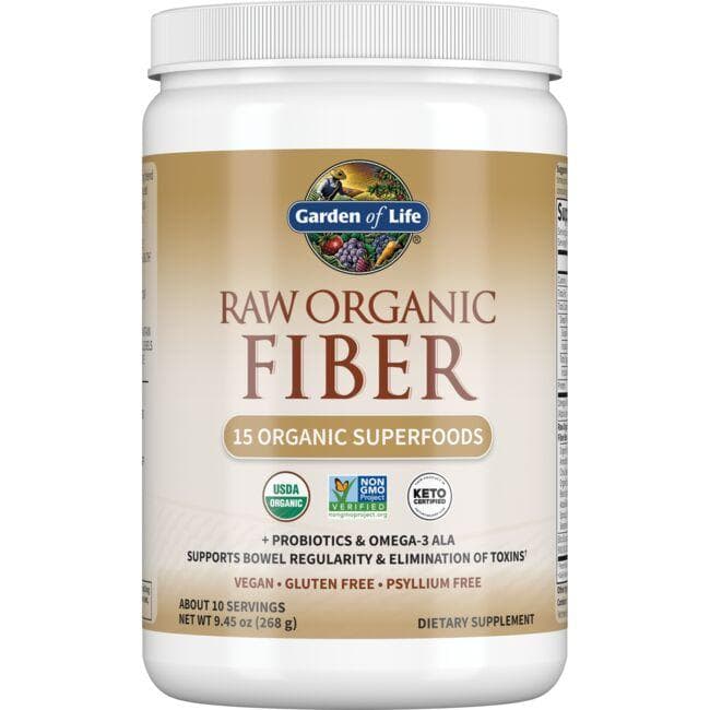 Garden of Life Raw Organic Fiber Supplement Vitamin | 9.45 oz Powder