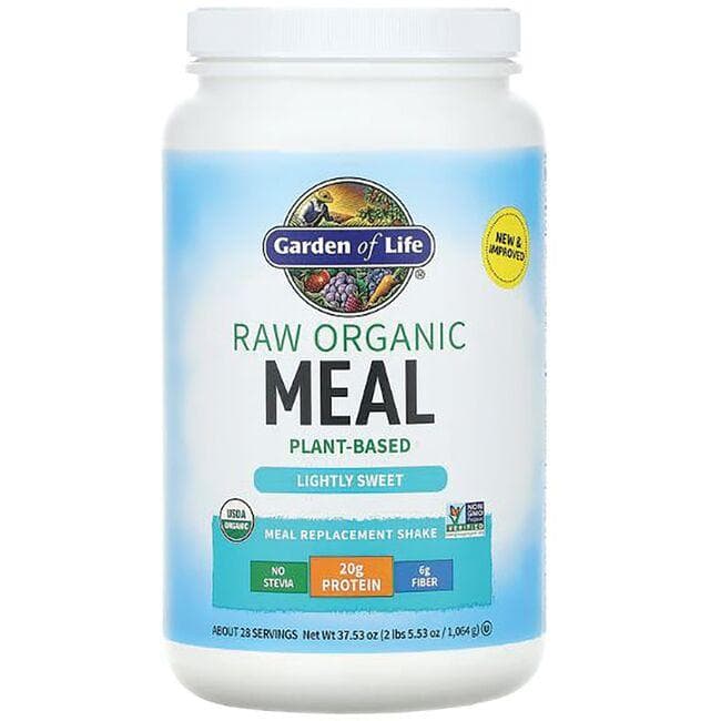 Garden of Life Raw Organic Meal Plant-Based - Lightly Sweet | 36.6 oz Powder | Weight Control