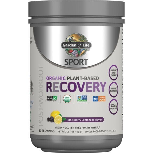 Garden of Life Sport Organic Plant-Based Recovery - Blackberry Lemonade Vitamin | 15.7 oz Powder