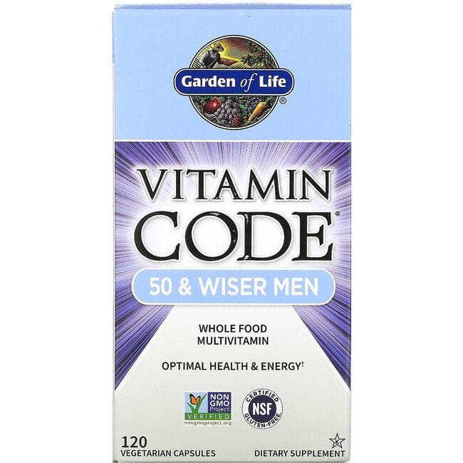 Garden of Life Vitamin Code 50 & Wiser Men | 120 Veg Caps