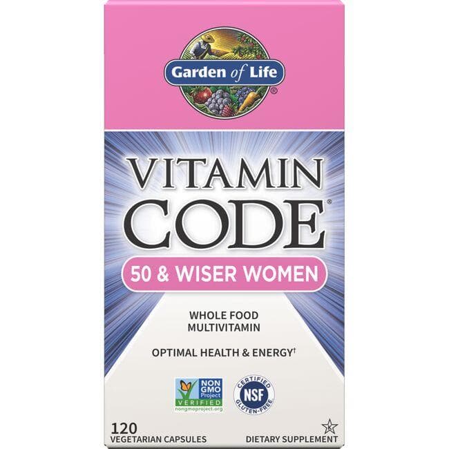 Garden of Life Vitamin Code 50 & Wiser Women | 120 Veg Caps