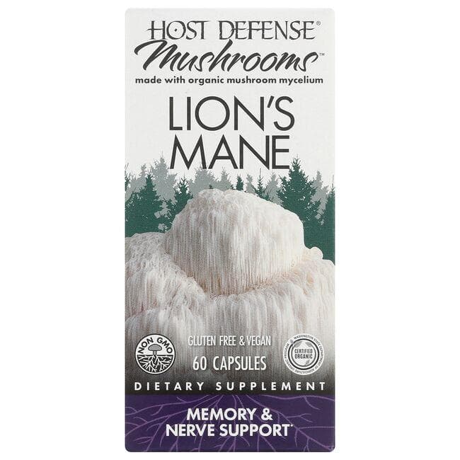Host Defense Mushrooms Lion's Mane Vitamin | 60 Caps