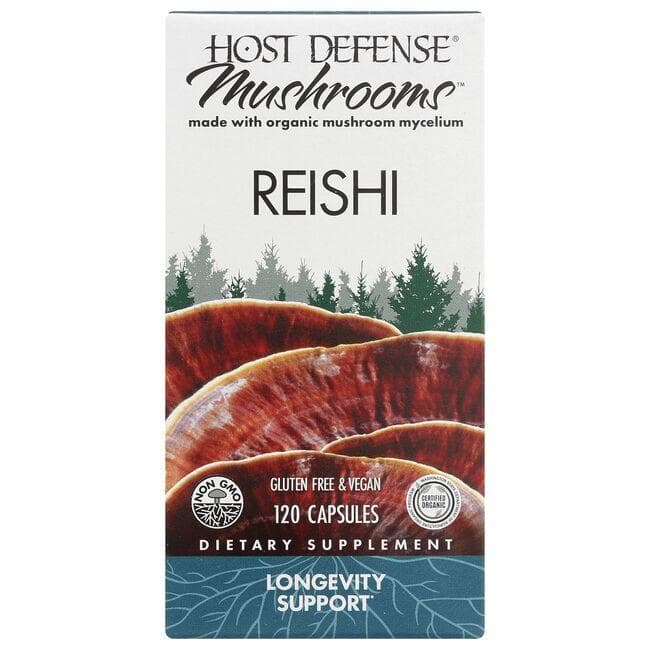 Host Defense Mushrooms Reishi Vitamin | 120 Caps | Herbs and Supplements