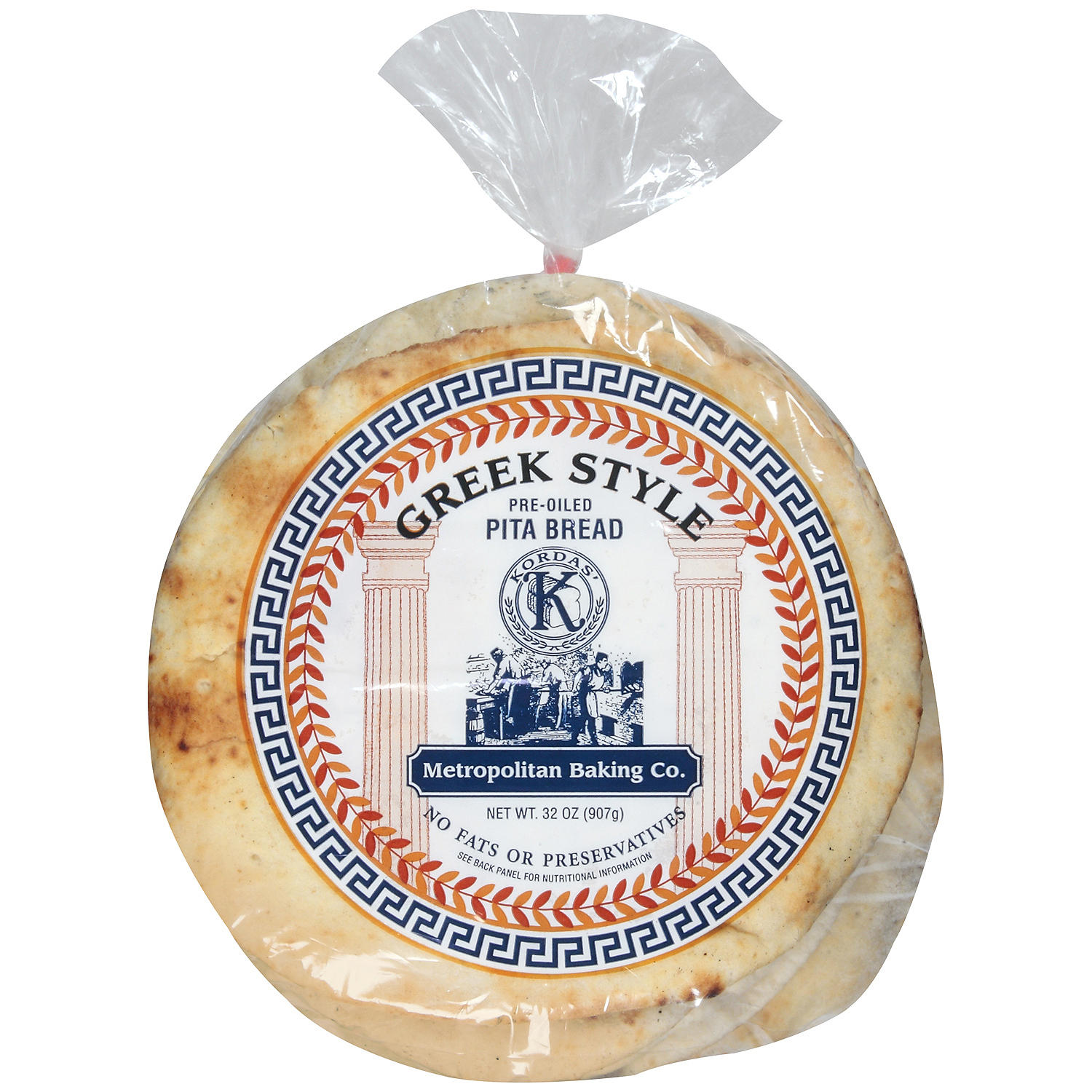 Kordas' Metropolitan Baking Pita Bread (32oz)