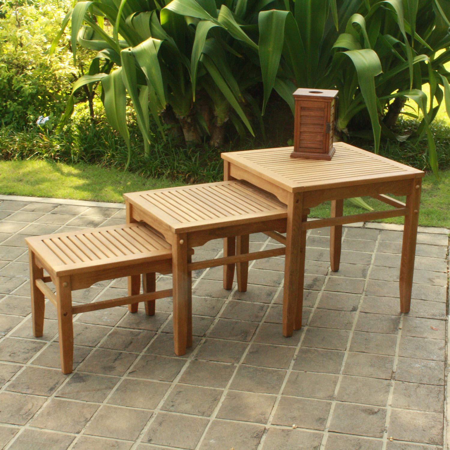 Madison Teak 3-Piece Table Set