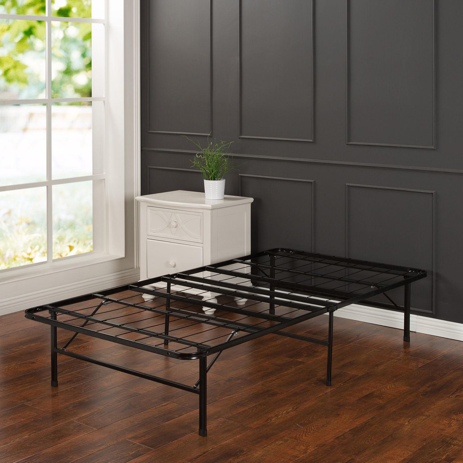 Night Therapy Smart Base Steel Bed Frame Twin Foundation:- Twin