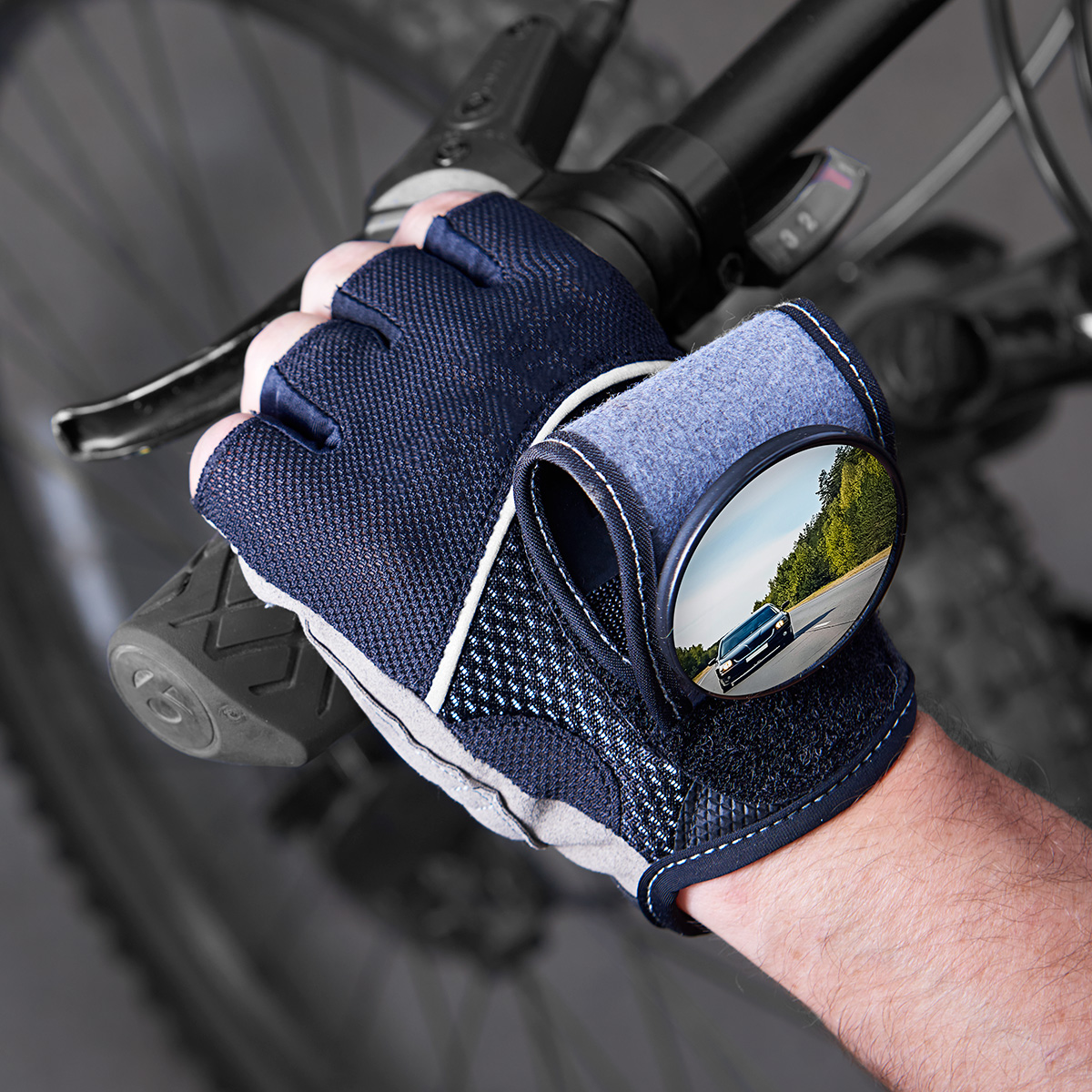 Rearview Mirror Cycling Gloves by Sharper Image
