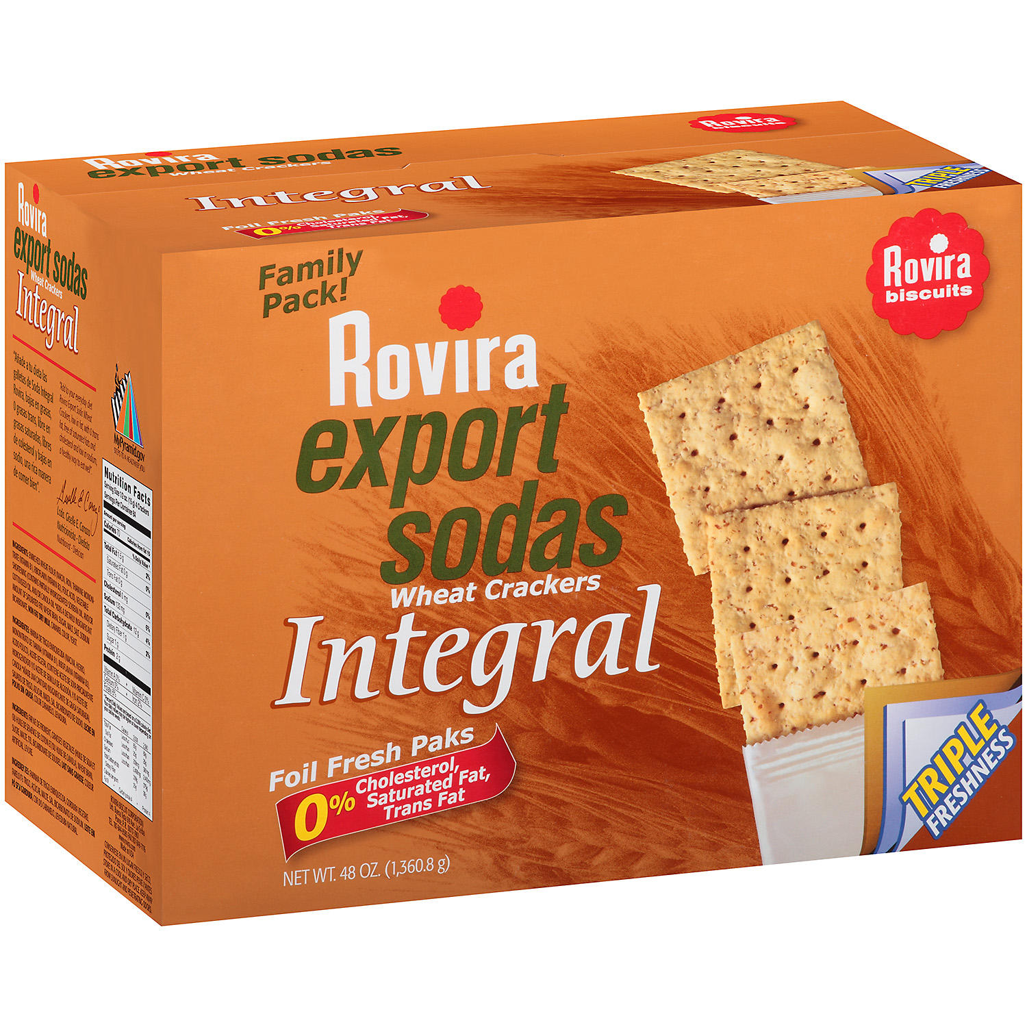 Rovira Export Sodas Wheat Crackers (48 oz.)