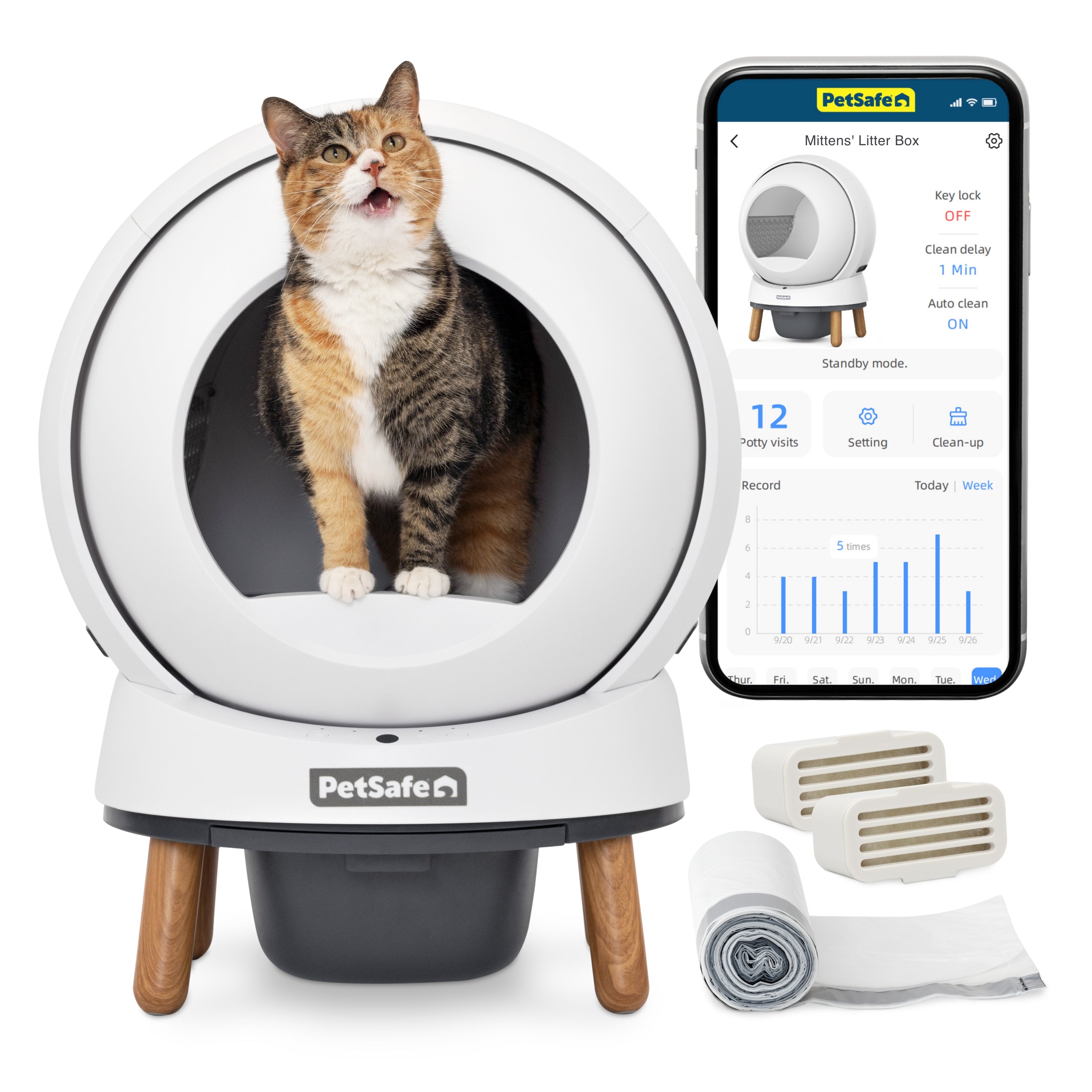 Smart Cat Litter Box - ScoopFree® SmartSpinâ?¢ Self-Cleaning