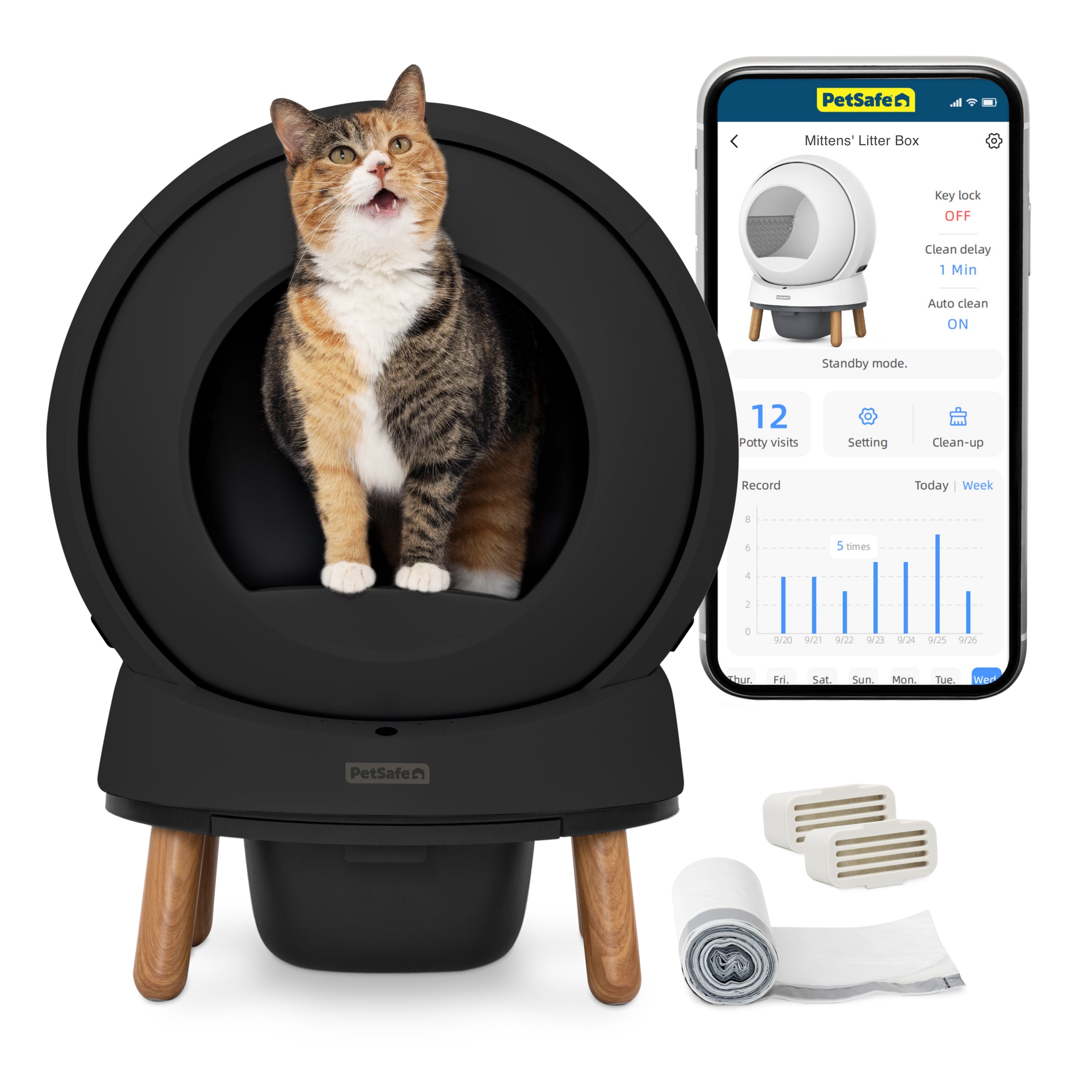 Smart Cat Litter Box - ScoopFree® SmartSpinâ?¢ Self-Cleaning