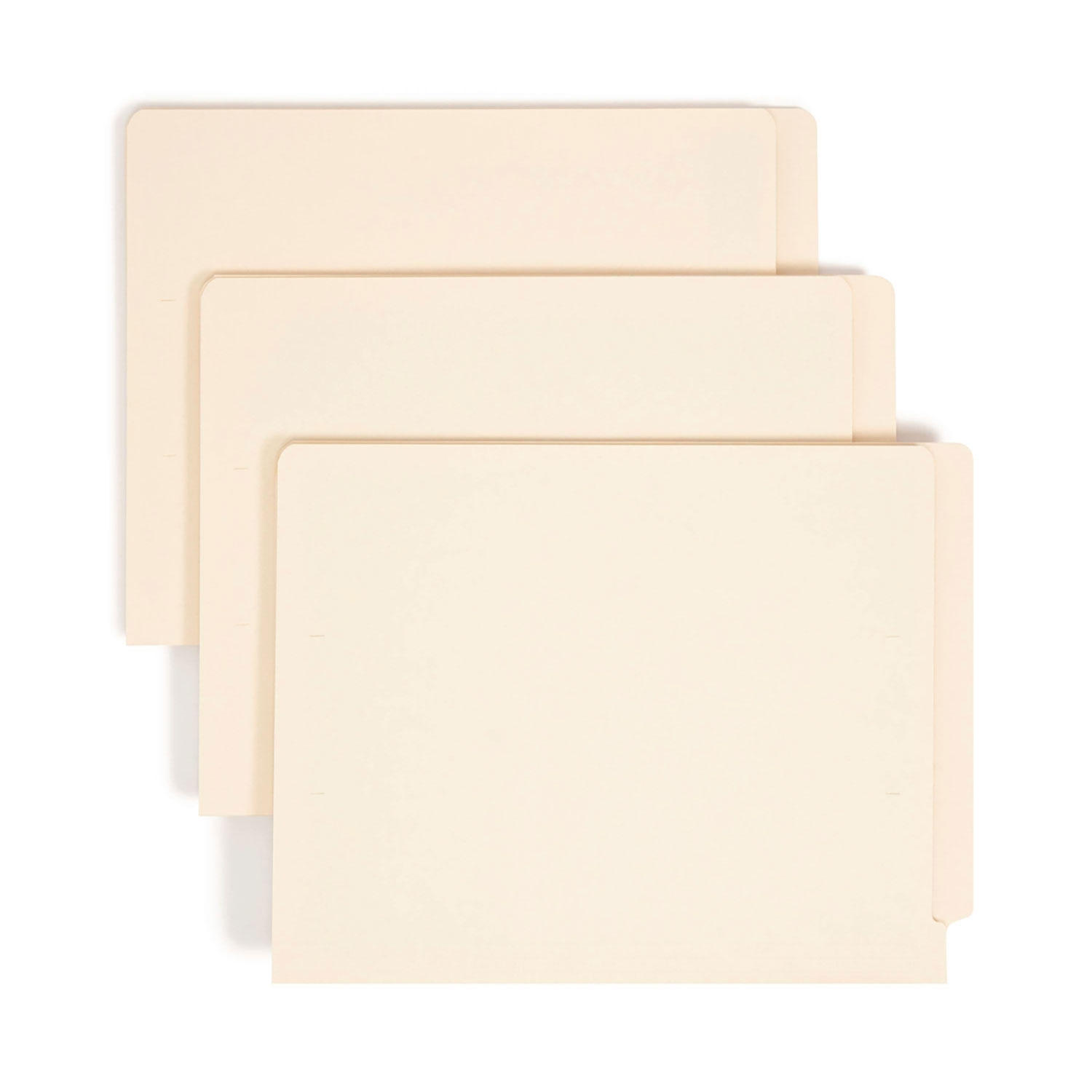 Smead Straight Cut Two-Ply End Tab Shelf Folders, Manila (Letter)