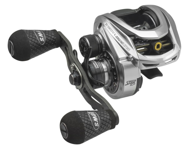 Team Lew's HyperMag Baitcast Reel 10+1 Double Shielded Bearings 7.5-1 Ratio 1-PC Magnesium Frame Carbon Fiber Drag RH Retrieve Silver
