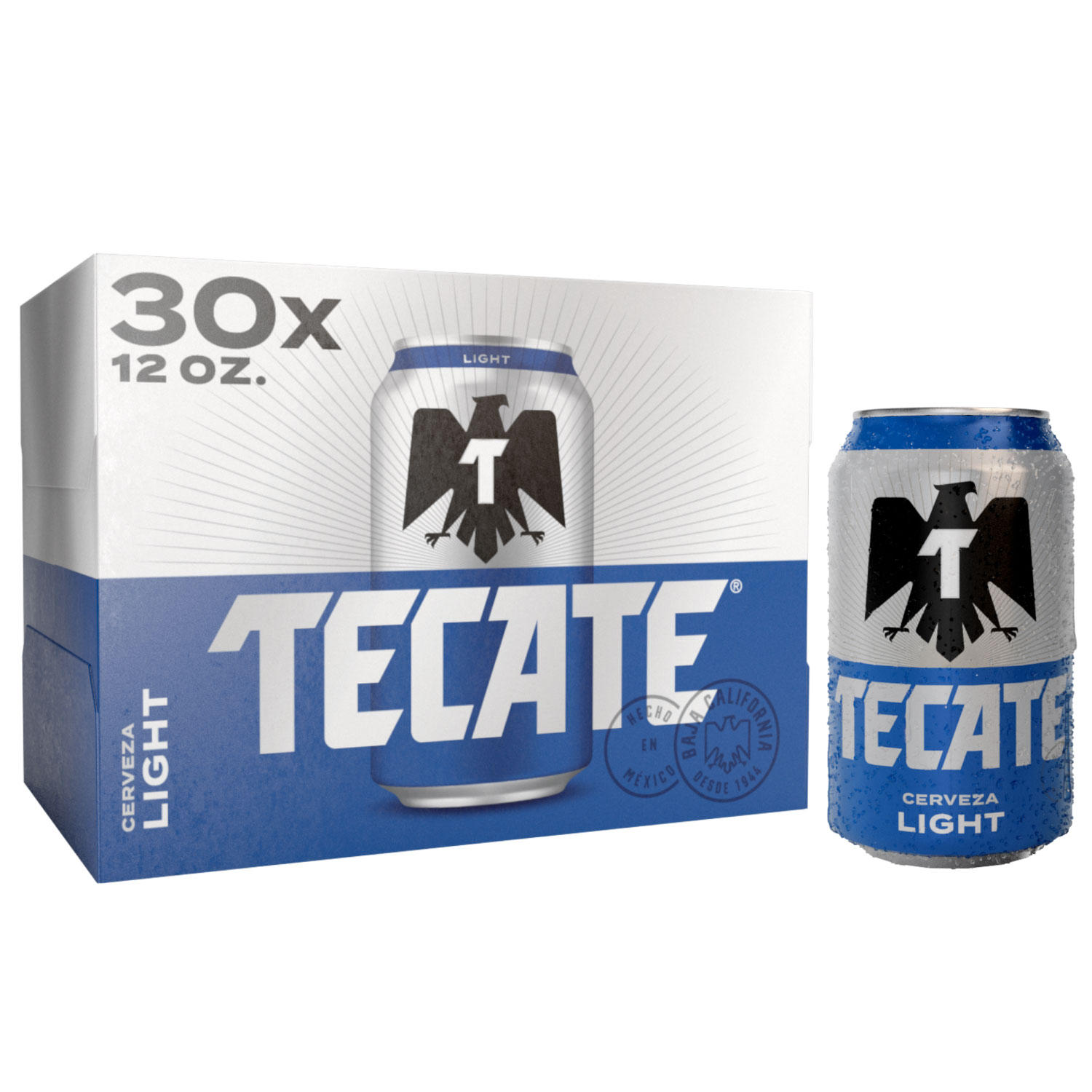 Tecate Light Mexican Lager Beer, 12 fl. oz. can, 30 pk.