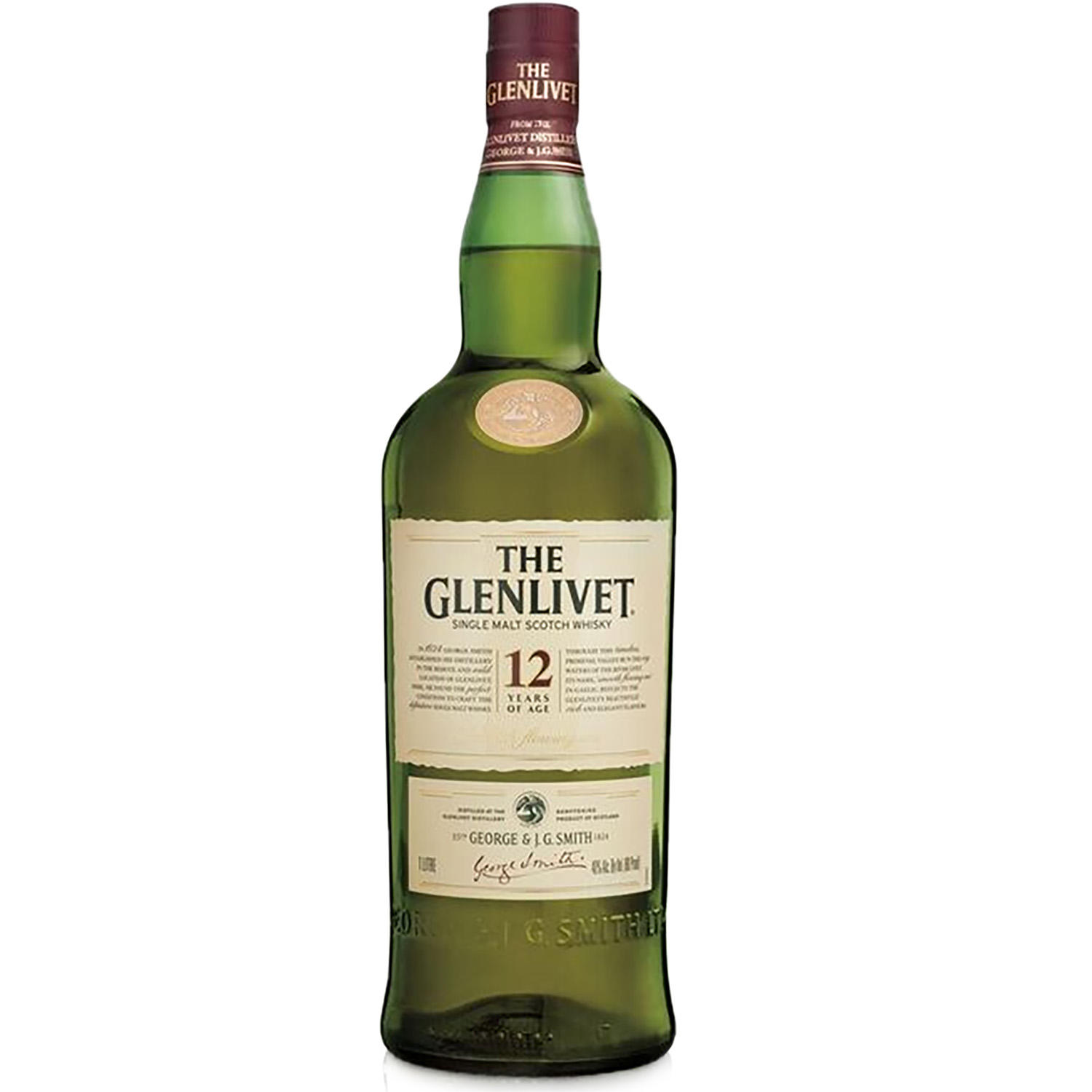 The Glenlivet 12 Year Old Single Malt Scotch Whisky (1 L)